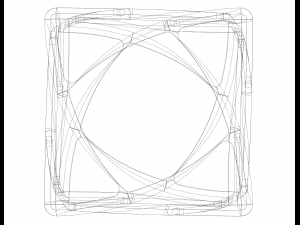 Wireframe Shape Geometric Complex Cube Modèles 3D en vedette