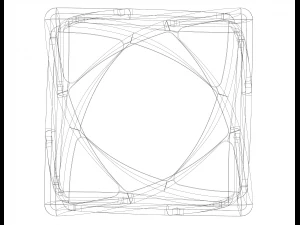 Wireframe Shape Geometric Complex Cube 3D Print Model