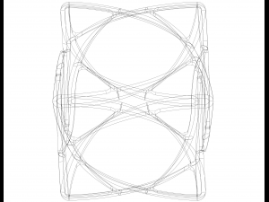 Wireframe Shape Geometric Complex Cube Modèles 3D en vedette