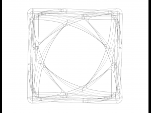 Wireframe Shape Geometric Complex Cube Modèles 3D en vedette