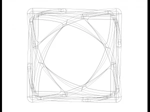 Wireframe Shape Geometric Complex Cube 3D Print Model