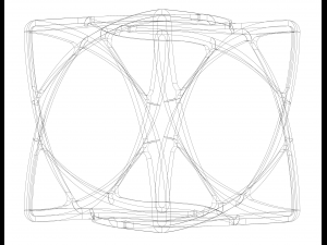 Wireframe Shape Geometric Complex Cube Modèles 3D en vedette