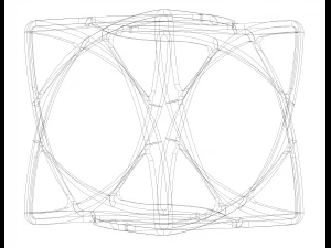 Wireframe Shape Geometric Complex Cube 3D Print Model