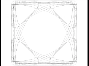 Wireframe Shape Geometric Complex Cube 3D Print Model