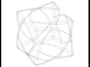 Wireframe Shape Geometric Complex Cube 3D Print Model