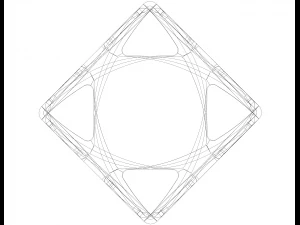 Wireframe Shape Geometric Complex Cube 3D Print Model