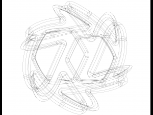 Wireframe Shape Geometric Keyshot Ball 3D Print Model