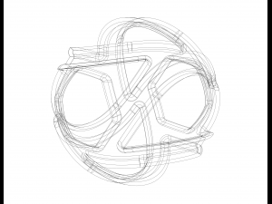 Wireframe Shape Geometric Keyshot Ball 3D Print Model