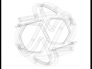 Wireframe Shape Geometric Keyshot Ball 3D Print Model