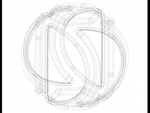Wireframe Shape Geometric Keyshot Ball 3D Print Model