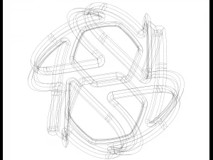 Wireframe Shape Geometric Keyshot Ball 3D Print Model