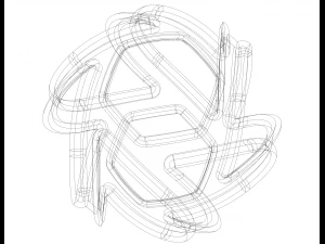 Wireframe Shape Geometric Keyshot Ball 3D Print Model