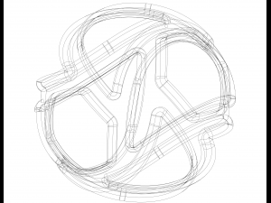 Wireframe Shape Geometric Keyshot Ball 3D Print Model