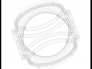 Wireframe Shape Geometric Keyshot Ball 3D Print Model