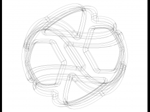 Wireframe Shape Geometric Keyshot Ball 3D Print Model