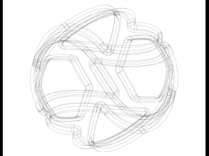 Wireframe Shape Geometric Keyshot Ball 3D Print Model