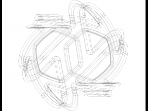Wireframe Shape Geometric Keyshot Ball 3D Print Model