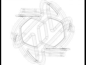Wireframe Shape Geometric Keyshot Ball 3D Print Model