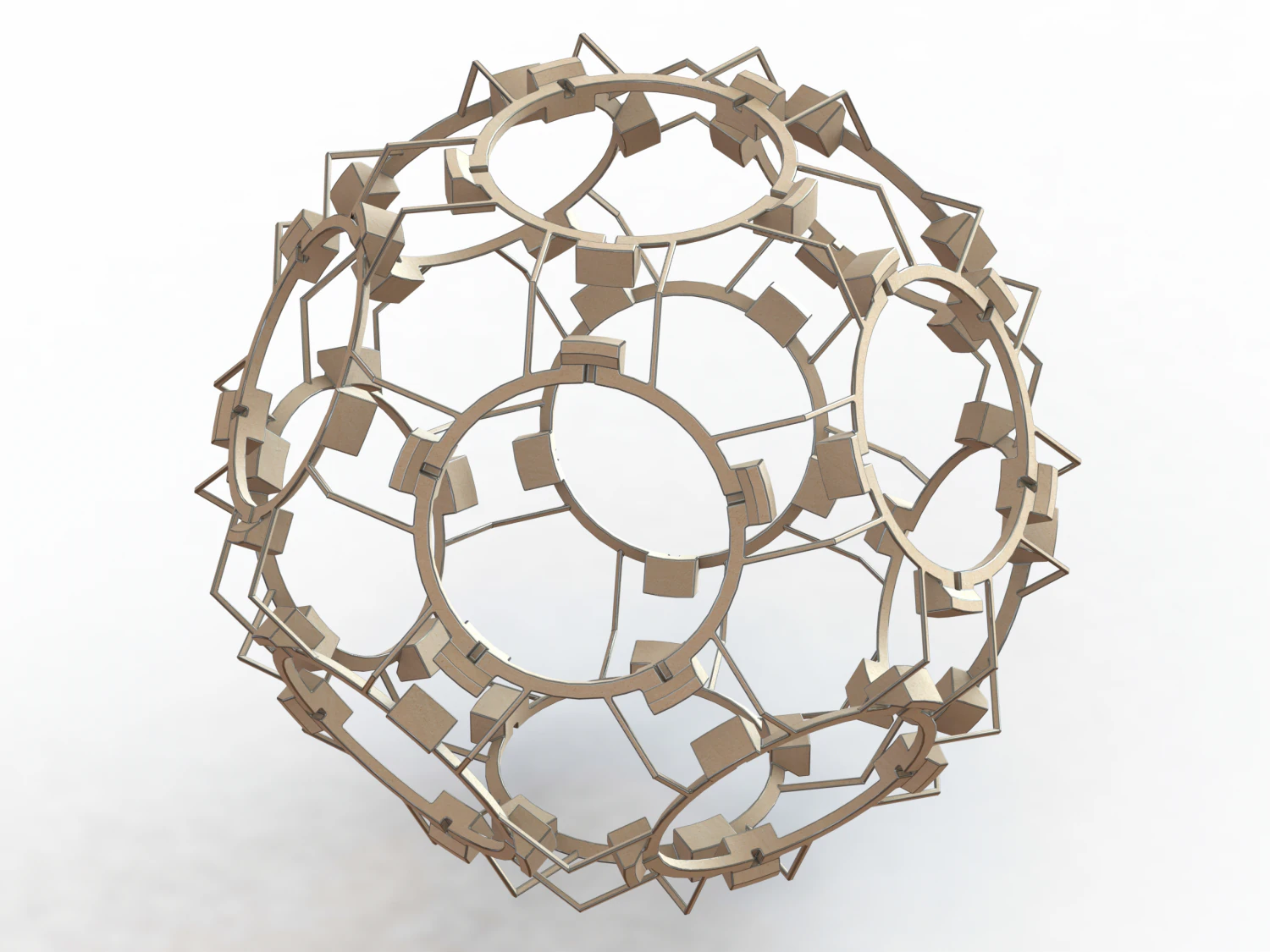Wireframe Shape Geometric Companion Dodecahedron 3D Print Model .c4d .max .obj .3ds .fbx .stl .blend 