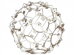 Wireframe Shape Geometric Companion Dodecahedron 3D Print Model