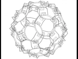 Wireframe Shape Geometric Companion Dodecahedron 3D Print Model