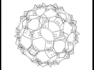 Wireframe Shape Geometric Companion Dodecahedron 3D Print Model