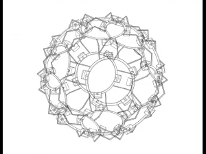 Wireframe Shape Geometric Companion Dodecahedron 3D Print Model