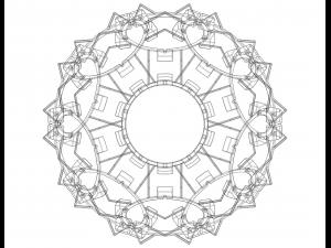 Wireframe Shape Geometric Companion Dodecahedron Modelo de impresión 3D