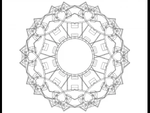 Wireframe Shape Geometric Companion Dodecahedron 3D Print Model