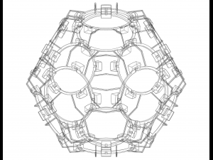 Wireframe Shape Geometric Companion Dodecahedron Modelo de impresión 3D