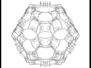 Wireframe Shape Geometric Companion Dodecahedron 3D Print Model