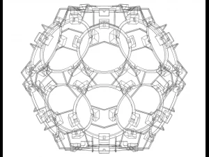 Wireframe Shape Geometric Companion Dodecahedron 3D Print Model