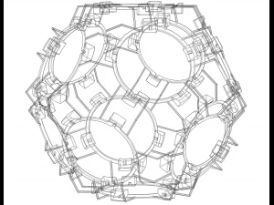 Wireframe Shape Geometric Companion Dodecahedron 3D Print Model