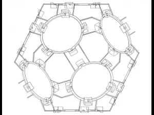 Wireframe Shape Geometric Companion Dodecahedron 3D Print Model