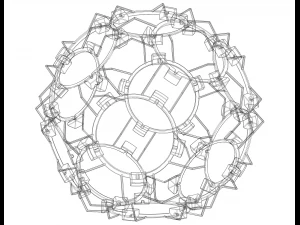 Wireframe Shape Geometric Companion Dodecahedron 3D Print Model