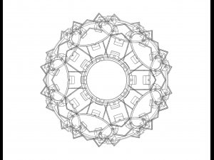 Wireframe Shape Geometric Companion Dodecahedron Modelo de impresión 3D