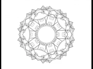 Wireframe Shape Geometric Companion Dodecahedron 3D Print Model