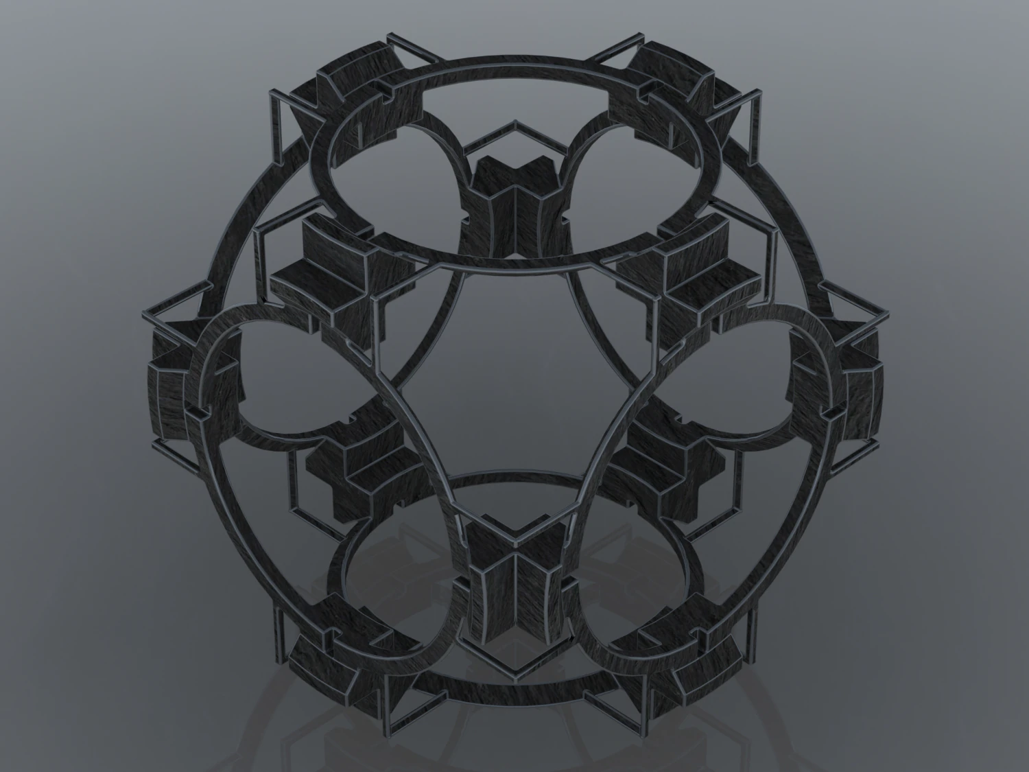 Wireframe Shape Geometric Companion Cube 3D Print Model .c4d .max .obj .3ds .fbx .stl .blend 