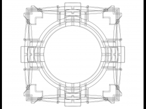 Wireframe Shape Geometric Companion Cube Modèles 3D en vedette