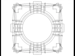 Wireframe Shape Geometric Companion Cube 3D Print Model