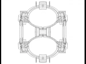 Wireframe Shape Geometric Companion Cube 3D Print Model