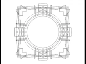 Wireframe Shape Geometric Companion Cube 3D Print Model