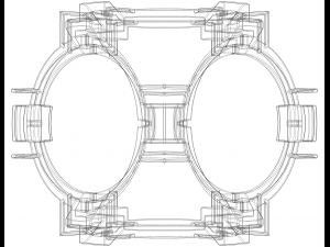 Wireframe Shape Geometric Companion Cube Modèles 3D en vedette