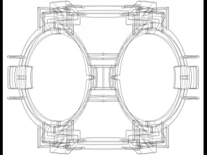 Wireframe Shape Geometric Companion Cube 3D Print Model