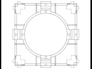 Wireframe Shape Geometric Companion Cube Modèles 3D en vedette