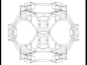 Wireframe Shape Geometric Companion Cube 3D Print Model