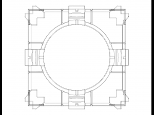 Wireframe Shape Geometric Companion Cube Modèles 3D en vedette