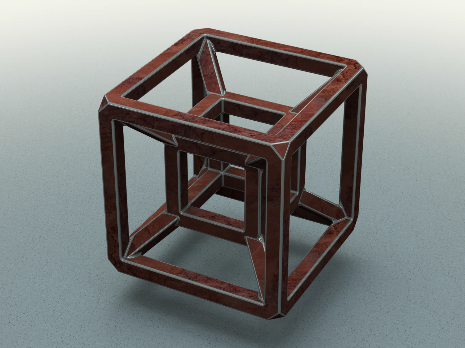 SQ Tesseract Hypercube 3D Print Model .c4d .max .obj .3ds .fbx .stl .blend 