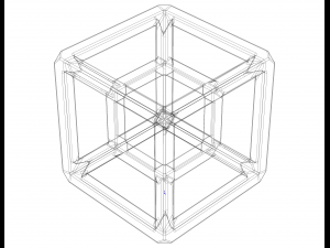 SQ Tesseract Hypercube 3D 打印模型