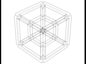 SQ Tesseract Hypercube 3D Print Model